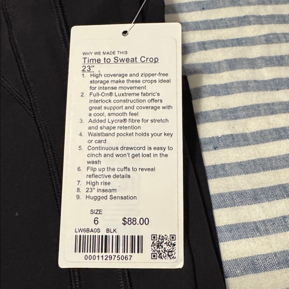 Lululemon Time To Sweat Crop 23” Leggings - Picture 2 of 4
